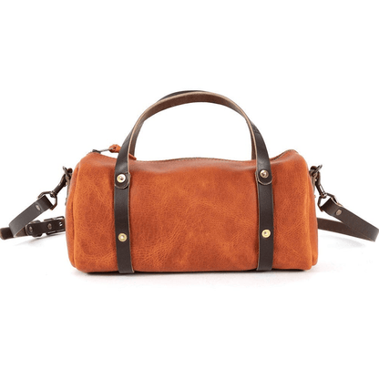JANE LEATHER CROSSBODY - TANGERINE BISON
