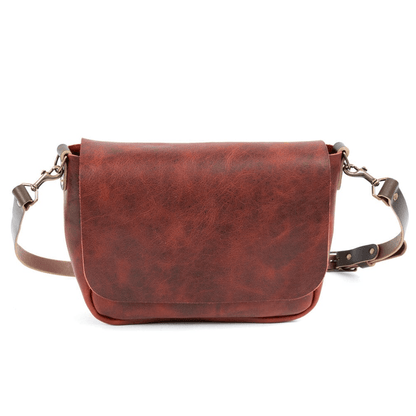 KINDLE LEATHER SATCHEL - REDWOOD BISON