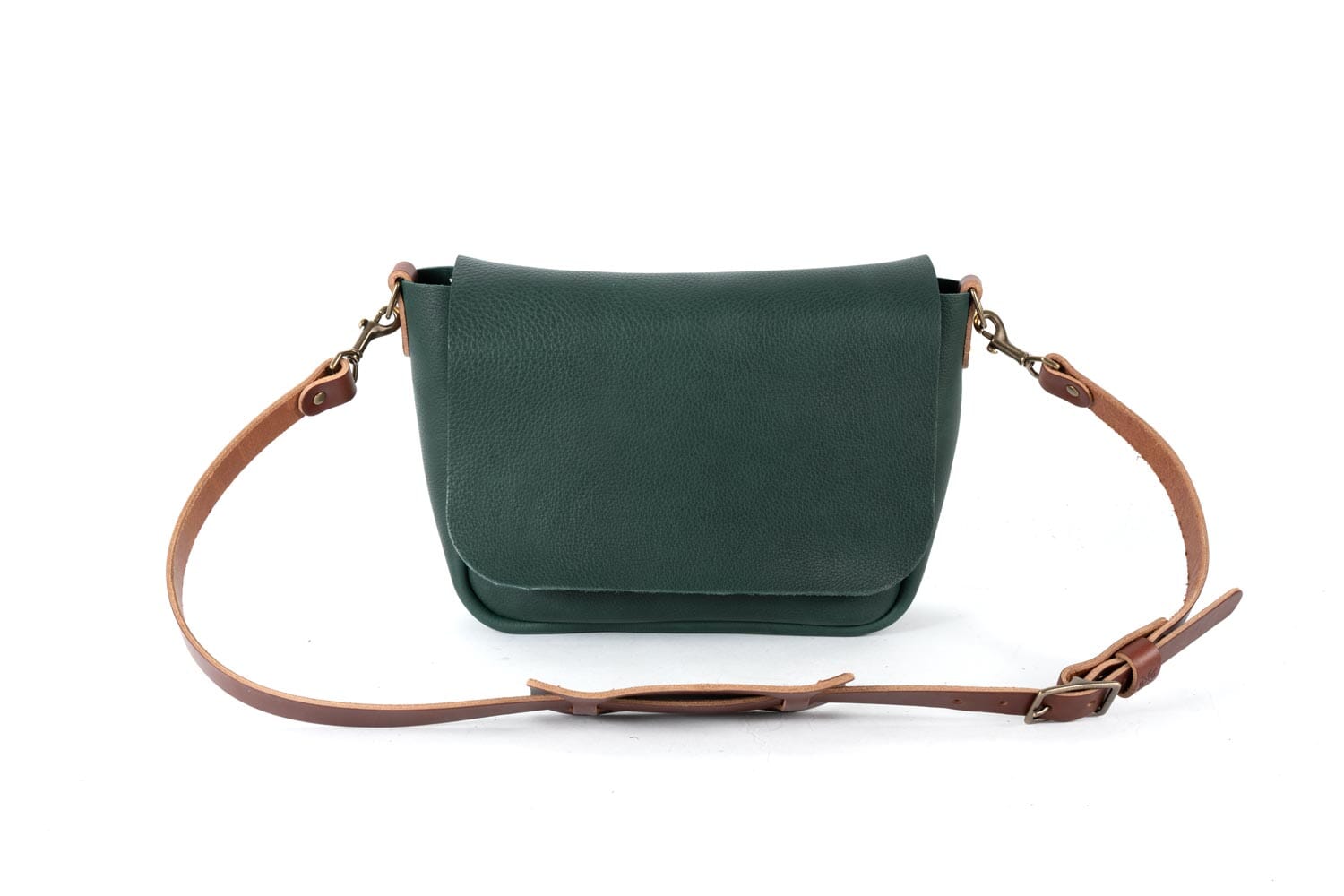 KINDLE LEATHER SATCHEL - FOREST GREEN