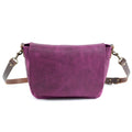 KINDLE LEATHER SATCHEL - GRAPE BISON