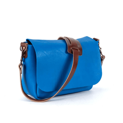 KINDLE LEATHER SATCHEL - OCEAN BLUE