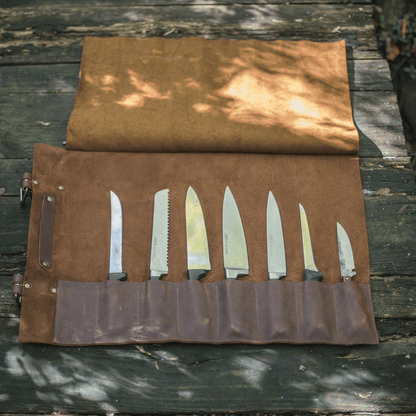 LEATHER KNIFE ROLL