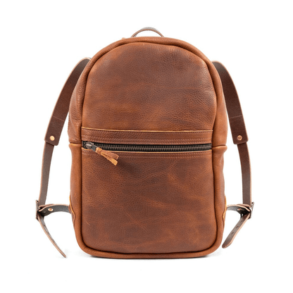 CLASSIC ZIPPERED LEATHER BACKPACK