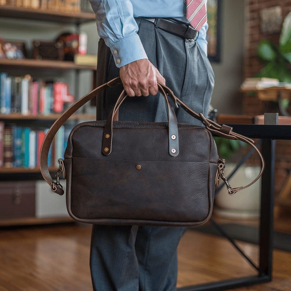 MARTIN THIN LEATHER BRIEFCASE - IN STOCK