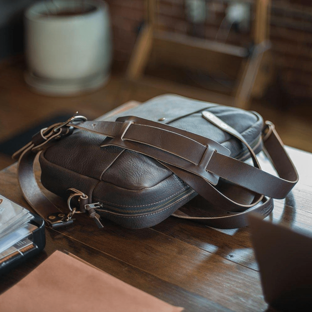 MARTIN THIN LEATHER BRIEFCASE - IN STOCK