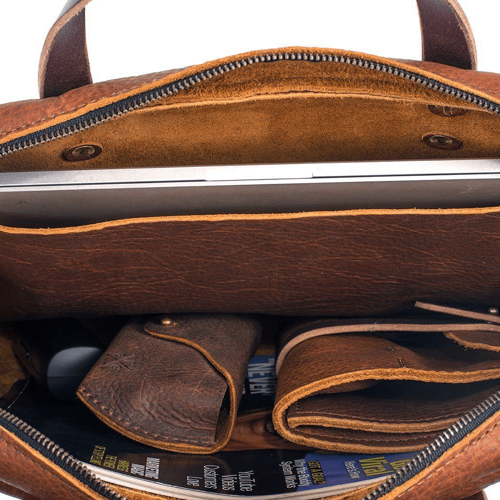 MARTIN THIN LEATHER BRIEFCASE - IN STOCK