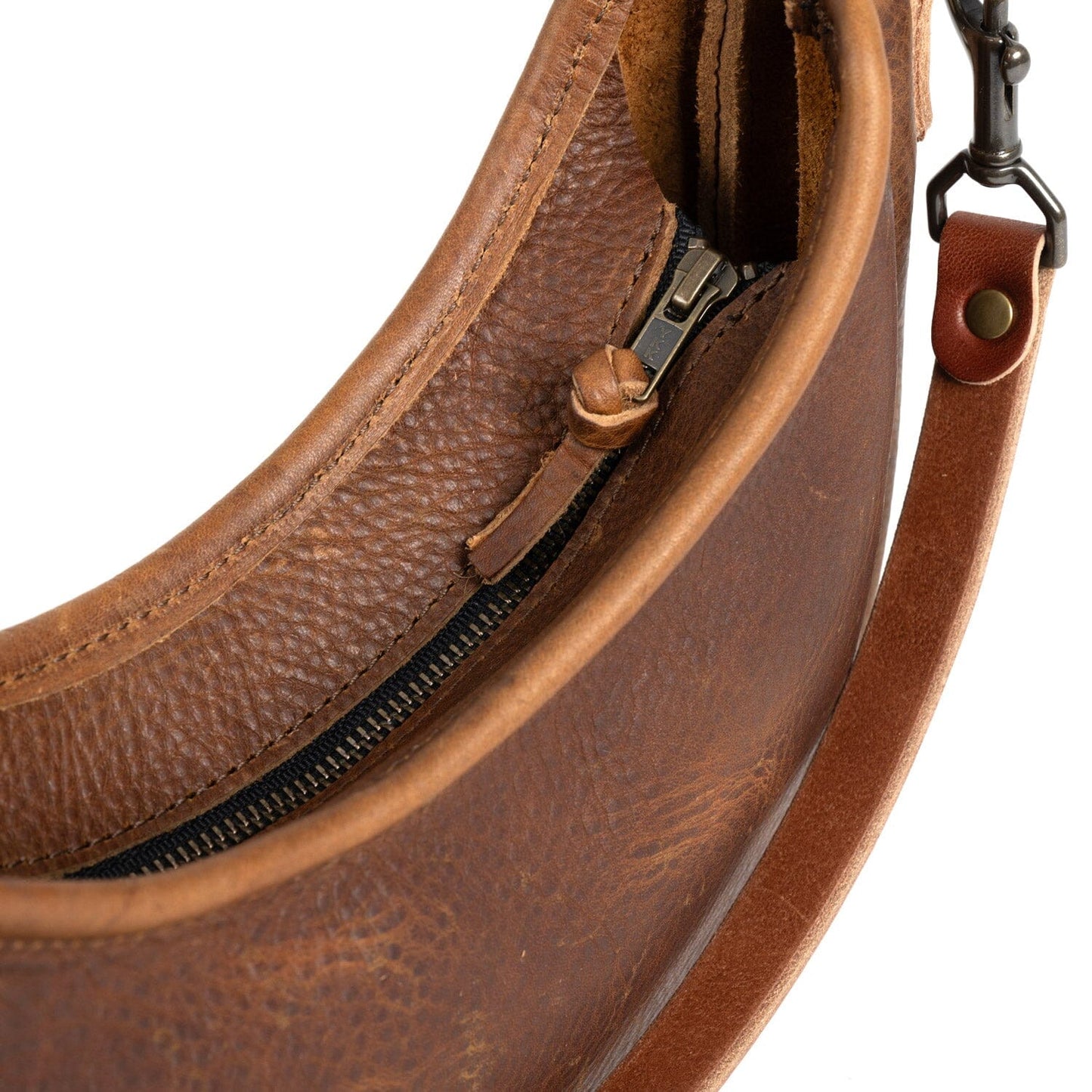 NOLA LEATHER CRESCENT BAG - SMALL