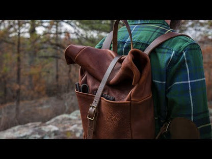 GRANT LEATHER ROLL TOP RUCKSACK BACKPACK
