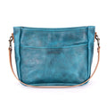 RENNIE LEATHER SHOULDER BAG - LARGE - COBALT BISON