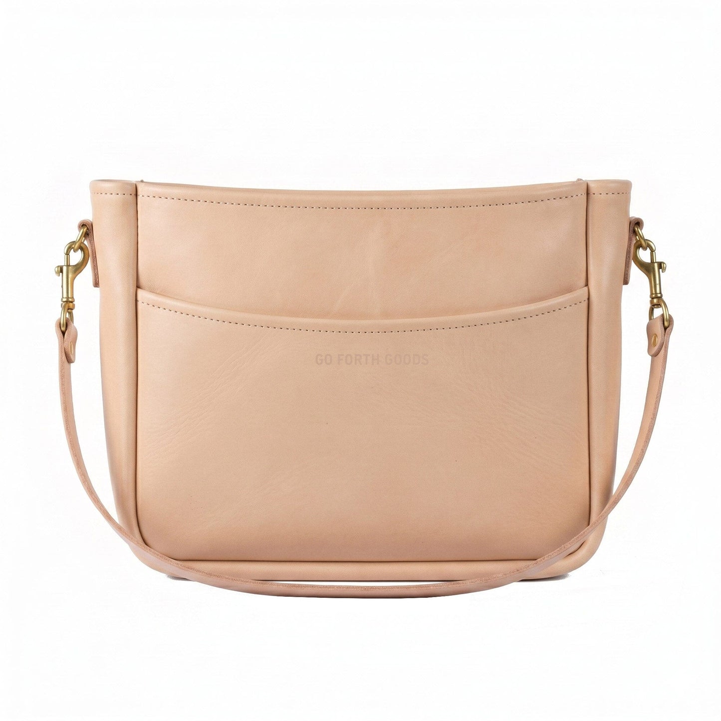 RENNIE LEATHER SHOULDER BAG - LARGE - NATURAL VEG TAN