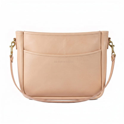 RENNIE LEATHER SHOULDER BAG - LARGE - NATURAL VEG TAN