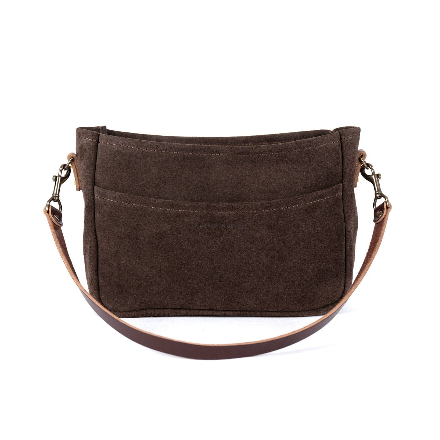 RENNIE LEATHER SHOULDER BAG - LARGE - CHOCOLATE SUEDE