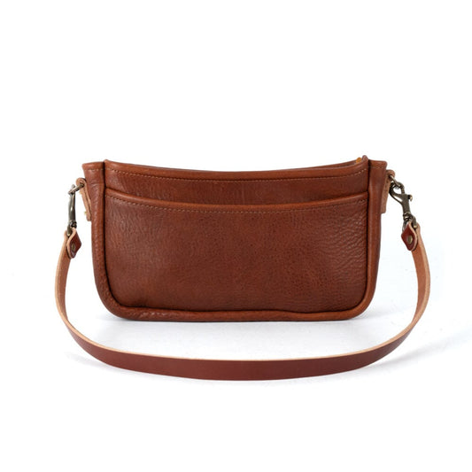 RENNIE LEATHER SHOULDER BAG - SADDLE