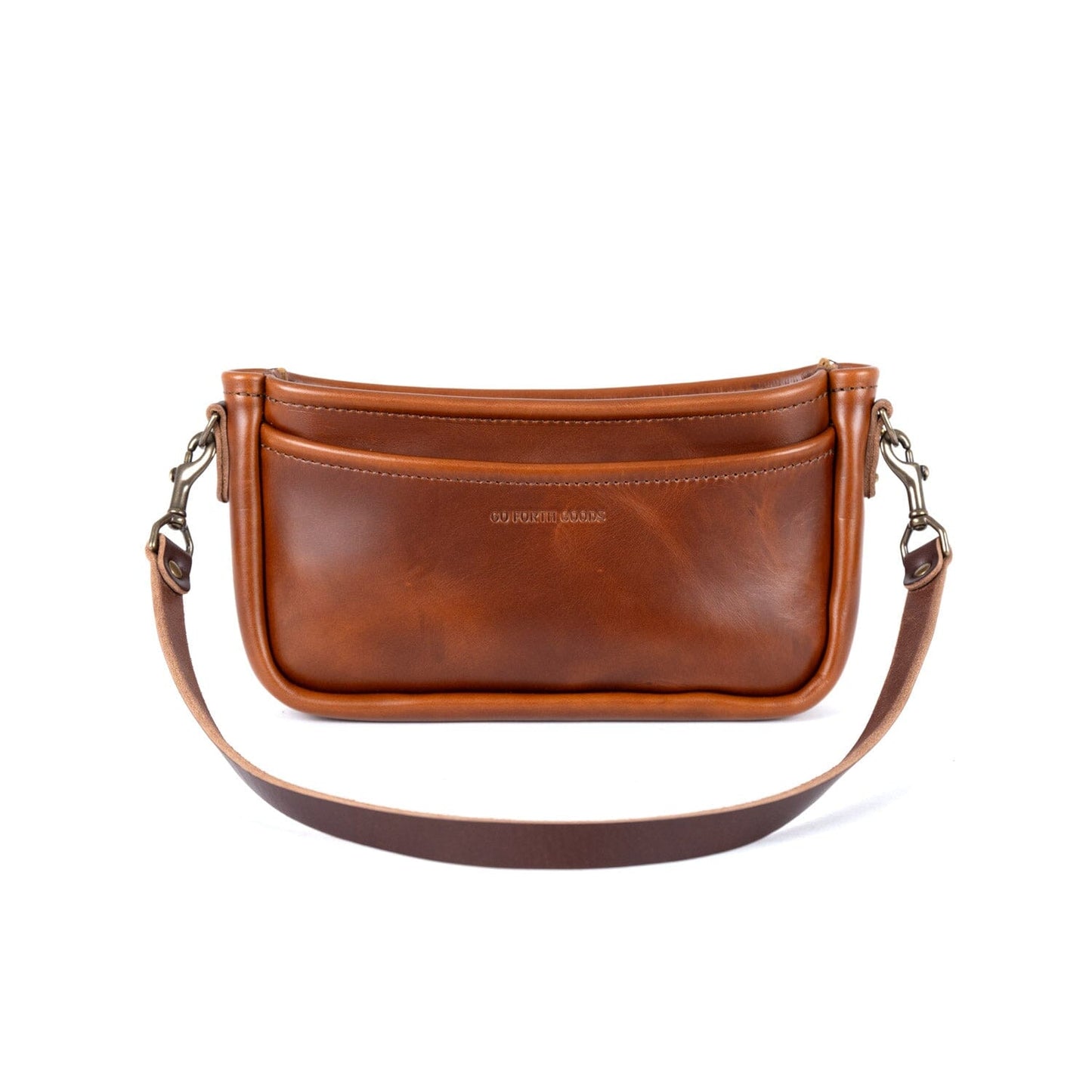 RENNIE LEATHER SHOULDER BAG - CHESTNUT