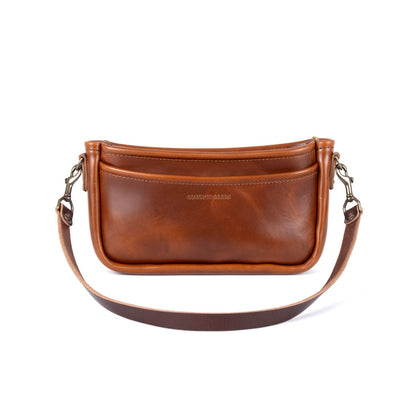 RENNIE LEATHER SHOULDER BAG - CHESTNUT - IN STOCK
