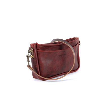 RENNIE LEATHER SHOULDER BAG - WINE BISON - IN STOCK