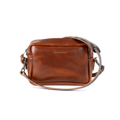 SARAH LEATHER CROSSBODY - MEDIUM - CHESTNUT