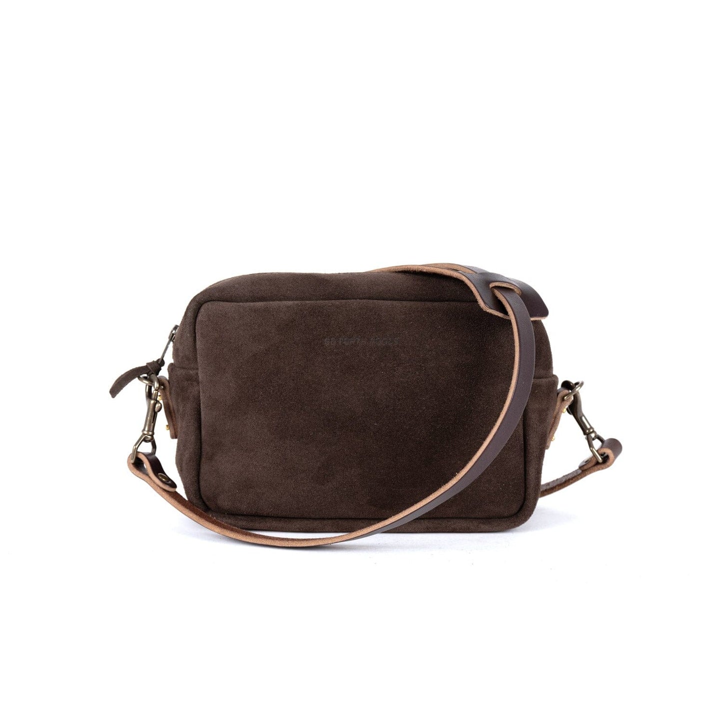SARAH LEATHER CROSSBODY - MEDIUM - CHOCOLATE SUEDE
