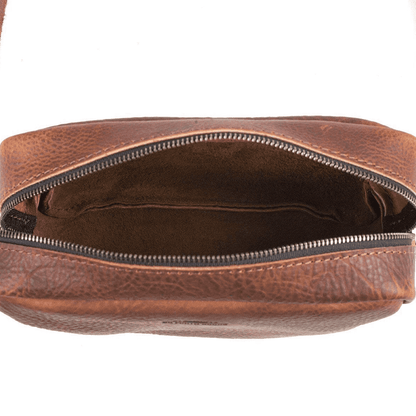 SARAH LEATHER CROSSBODY - SMOKEY BLUE