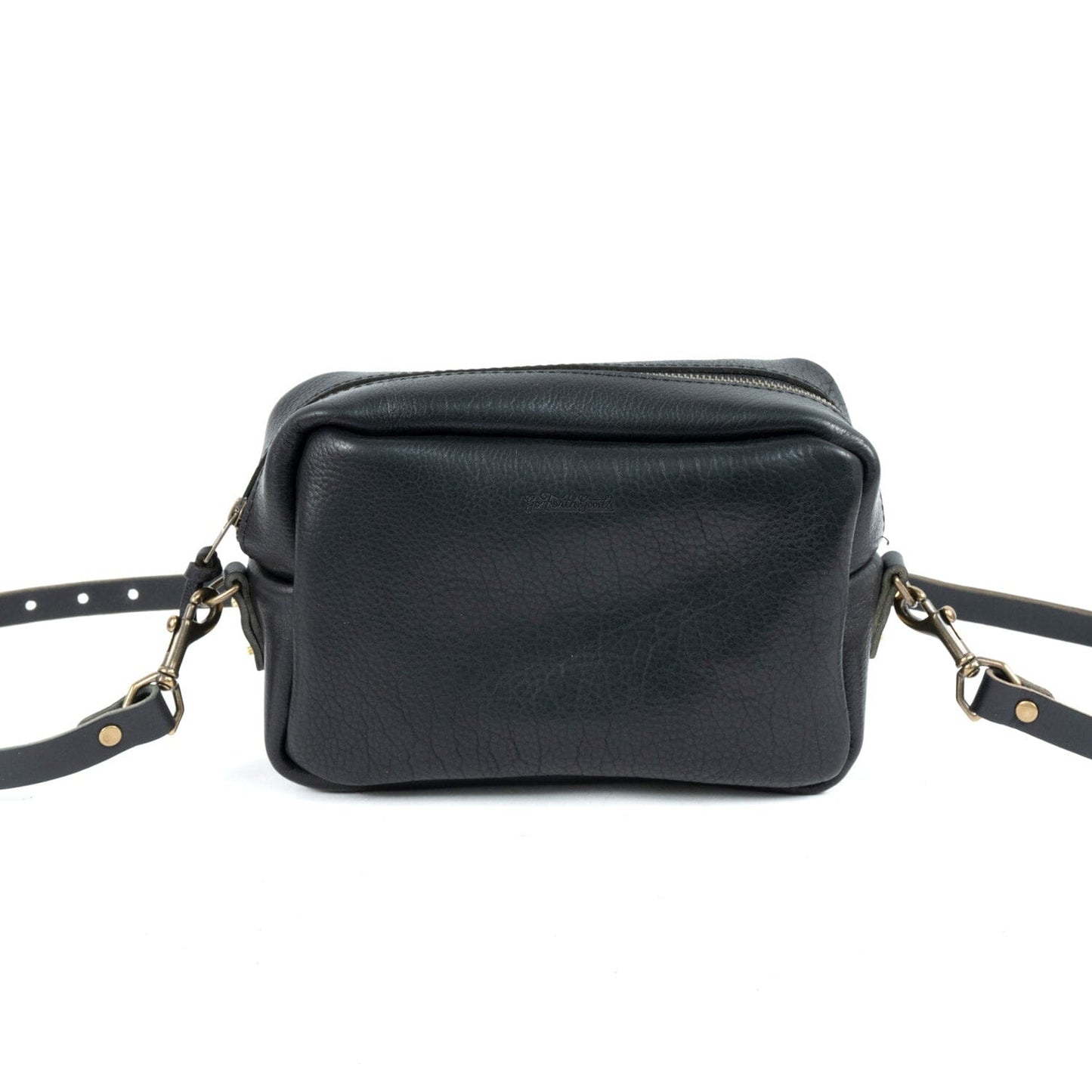 SARAH LEATHER CROSSBODY - BLACK BISON