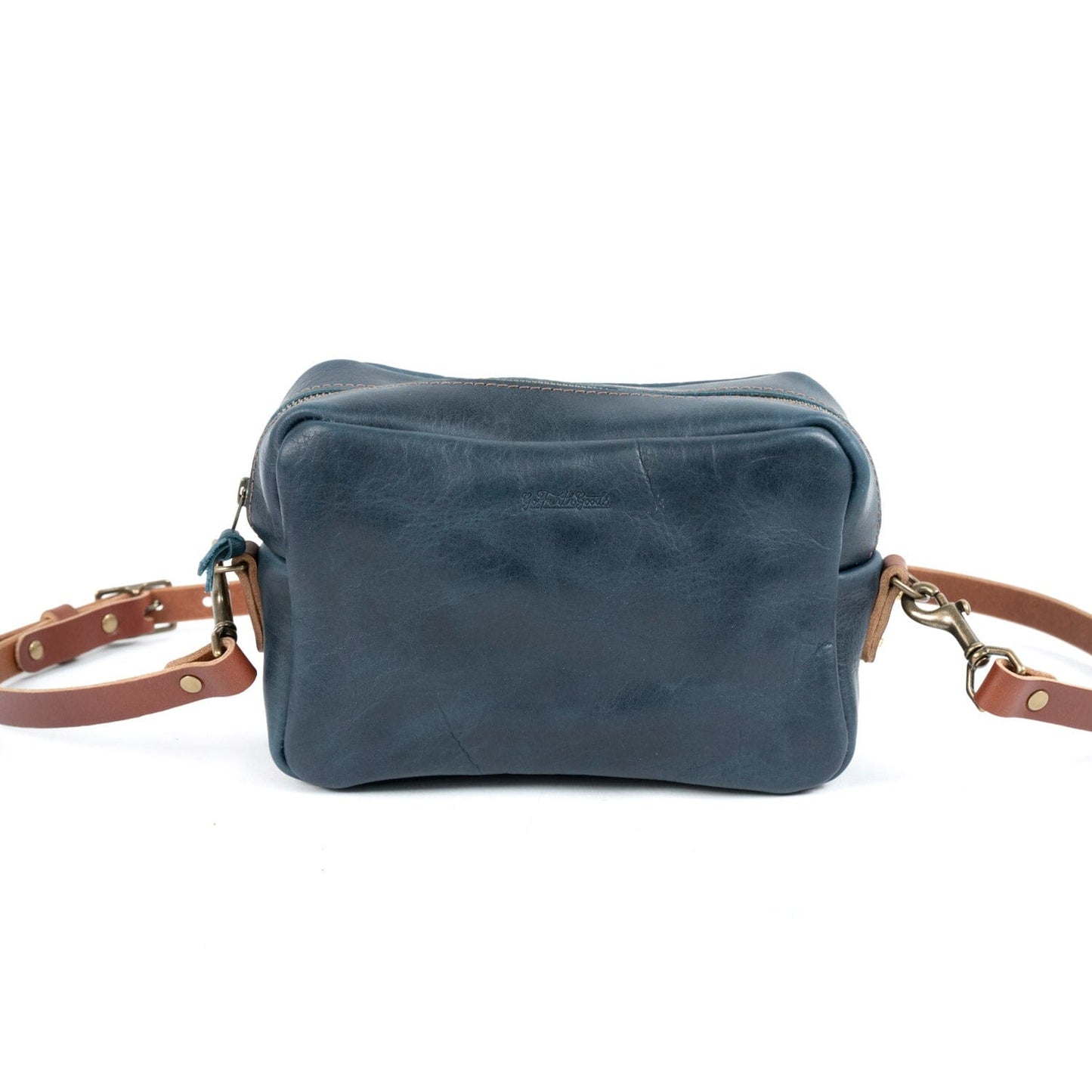 SARAH LEATHER CROSSBODY - INDIGO BISON