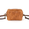 SARAH LEATHER CROSSBODY - PEANUT BISON