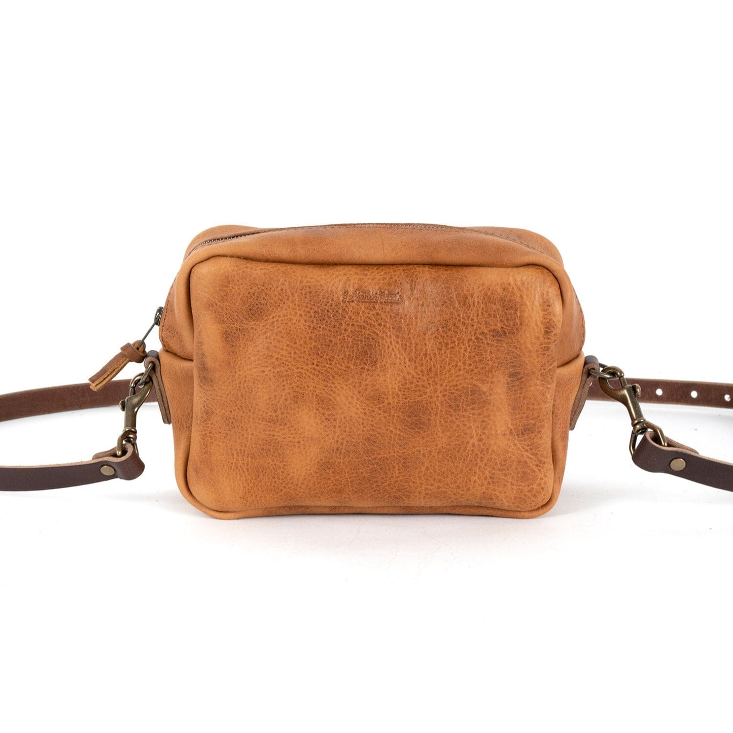 SARAH LEATHER CROSSBODY - PEANUT BISON