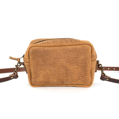 SARAH LEATHER CROSSBODY - TOBACCO