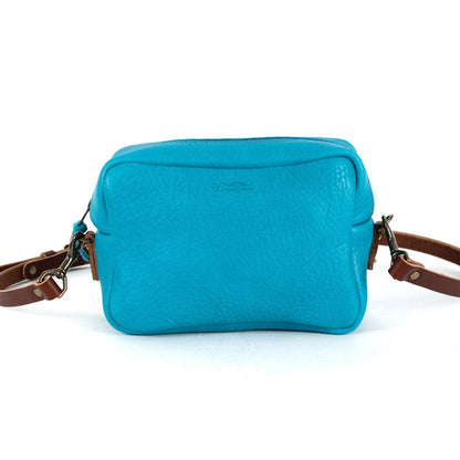 SARAH LEATHER CROSSBODY - TURQUOISE