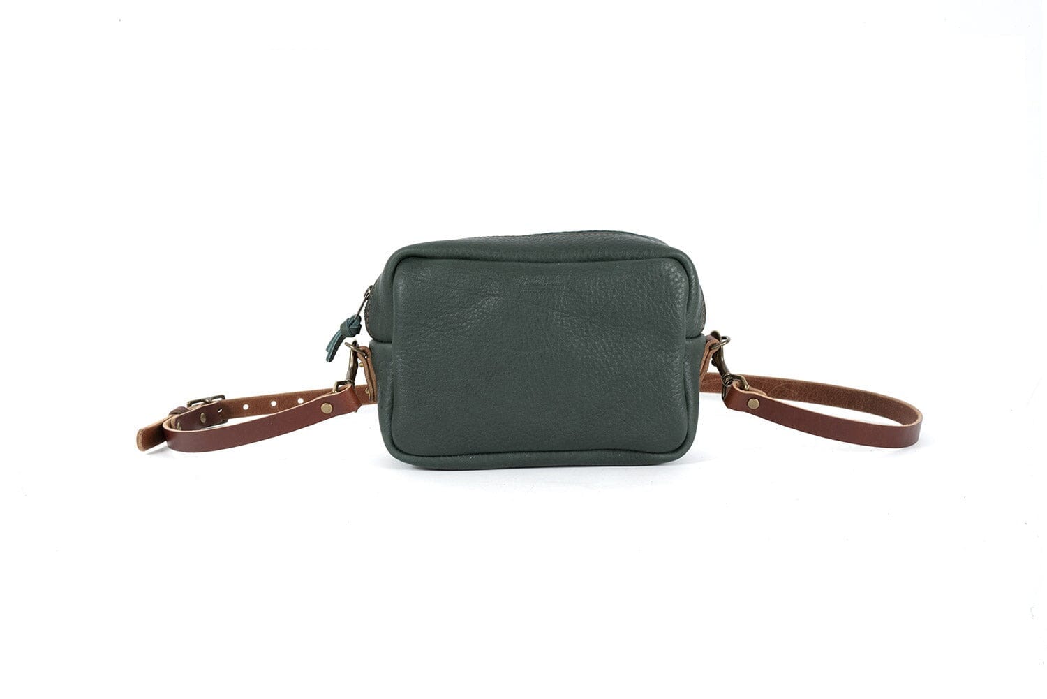 SARAH LEATHER CROSSBODY - FOREST GREEN