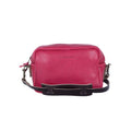 SARAH LEATHER CROSSBODY - LARGE - FUCHSIA