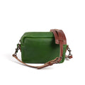 SARAH LEATHER CROSSBODY - GRASS GREEN