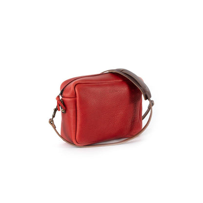 SARAH LEATHER CROSSBODY - LARGE - CRIMSON