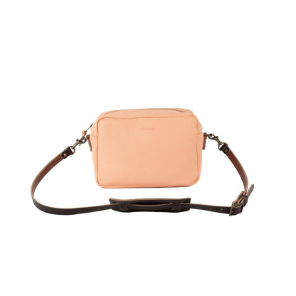 SARAH LEATHER CROSSBODY - MEDIUM - PEACH FUZZ