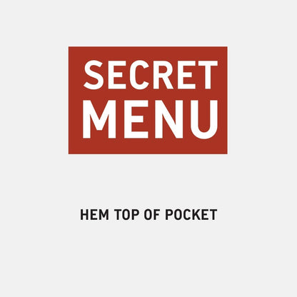 ADD HEM TO OUTSIDE POCKET