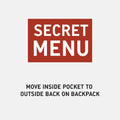 MOVE INSIDE POCKET TO OUTSIDE BACK POCKET ON BACKPACK