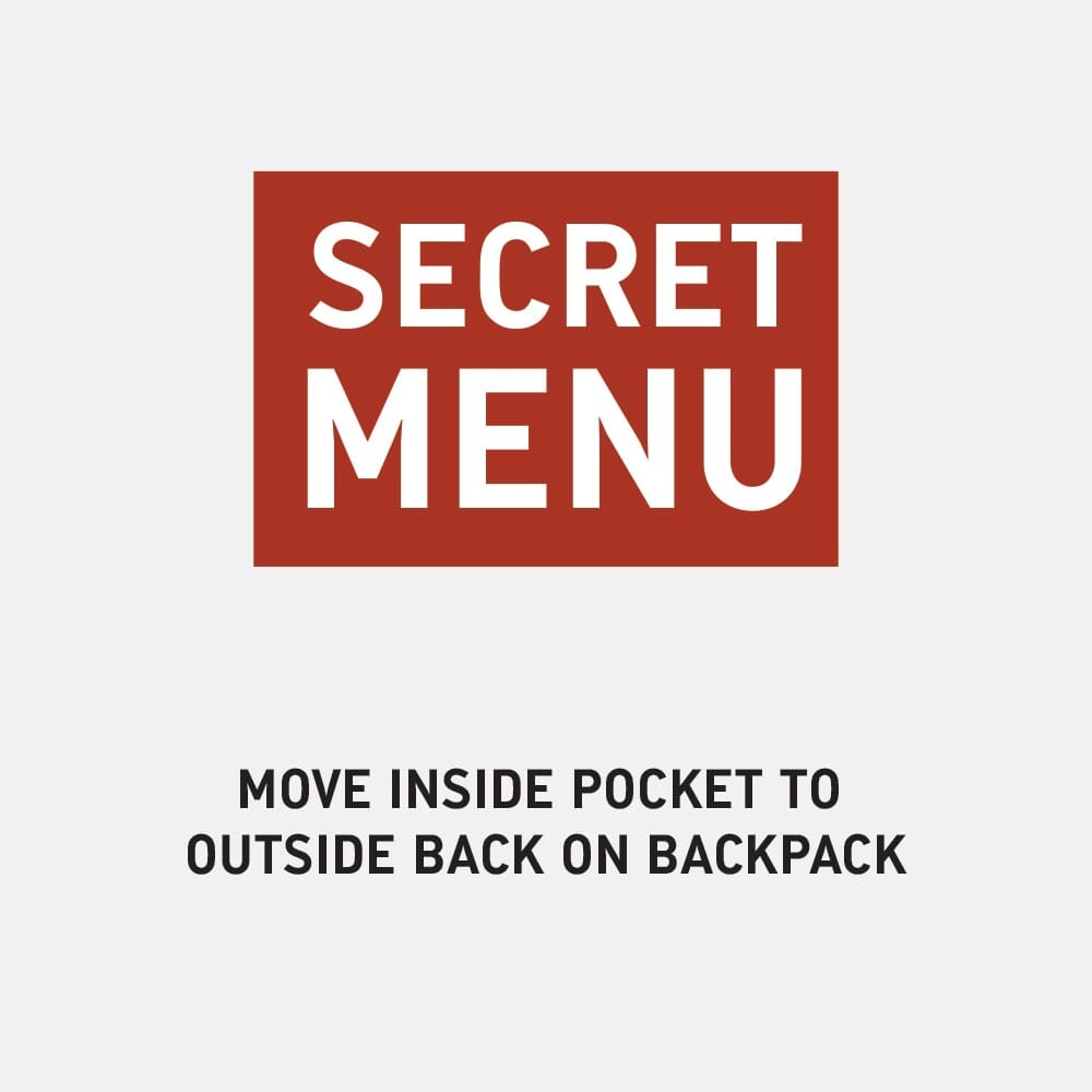 MOVE INSIDE POCKET TO OUTSIDE BACK POCKET ON BACKPACK
