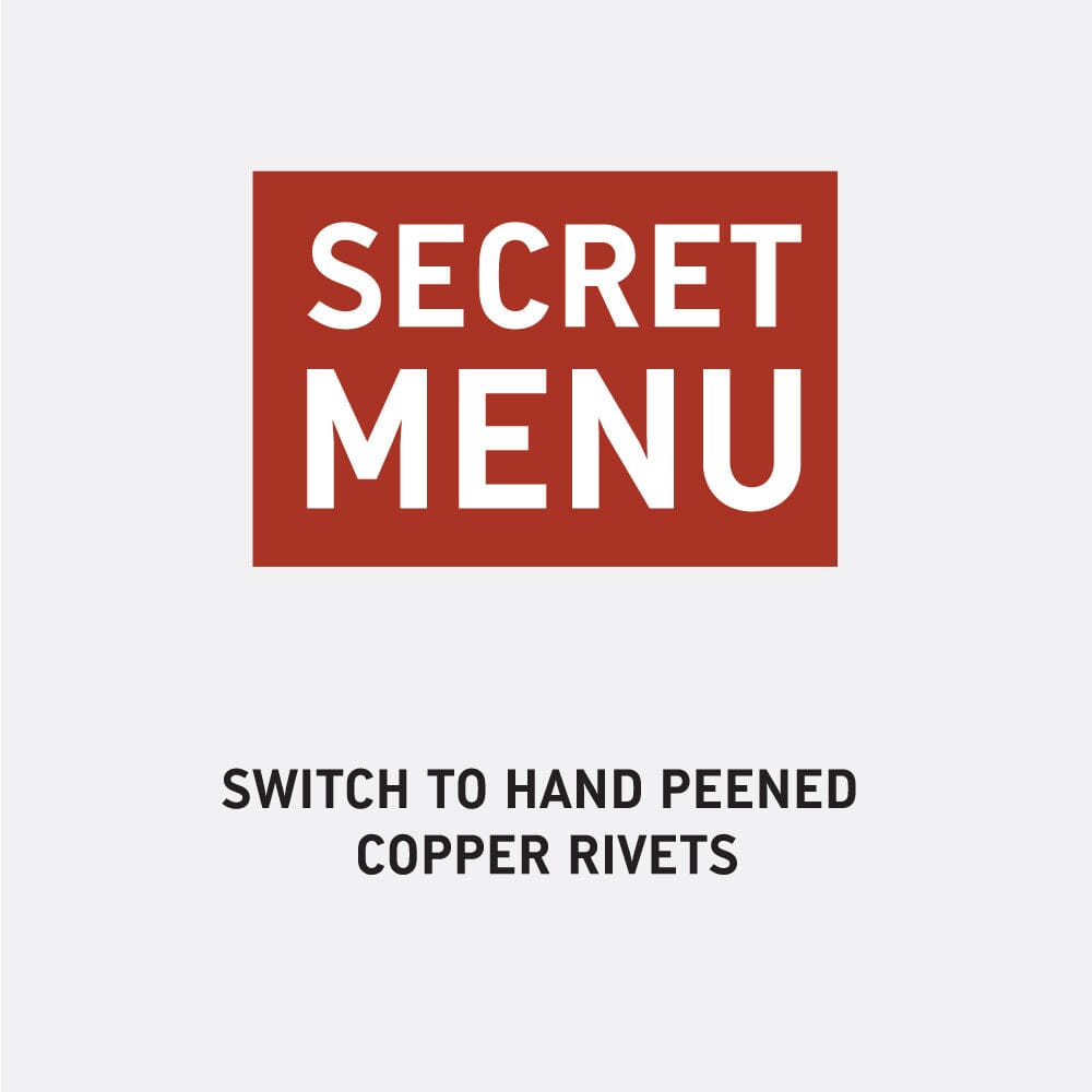 SWITCH TO HAND PEENED COPPER RIVETS