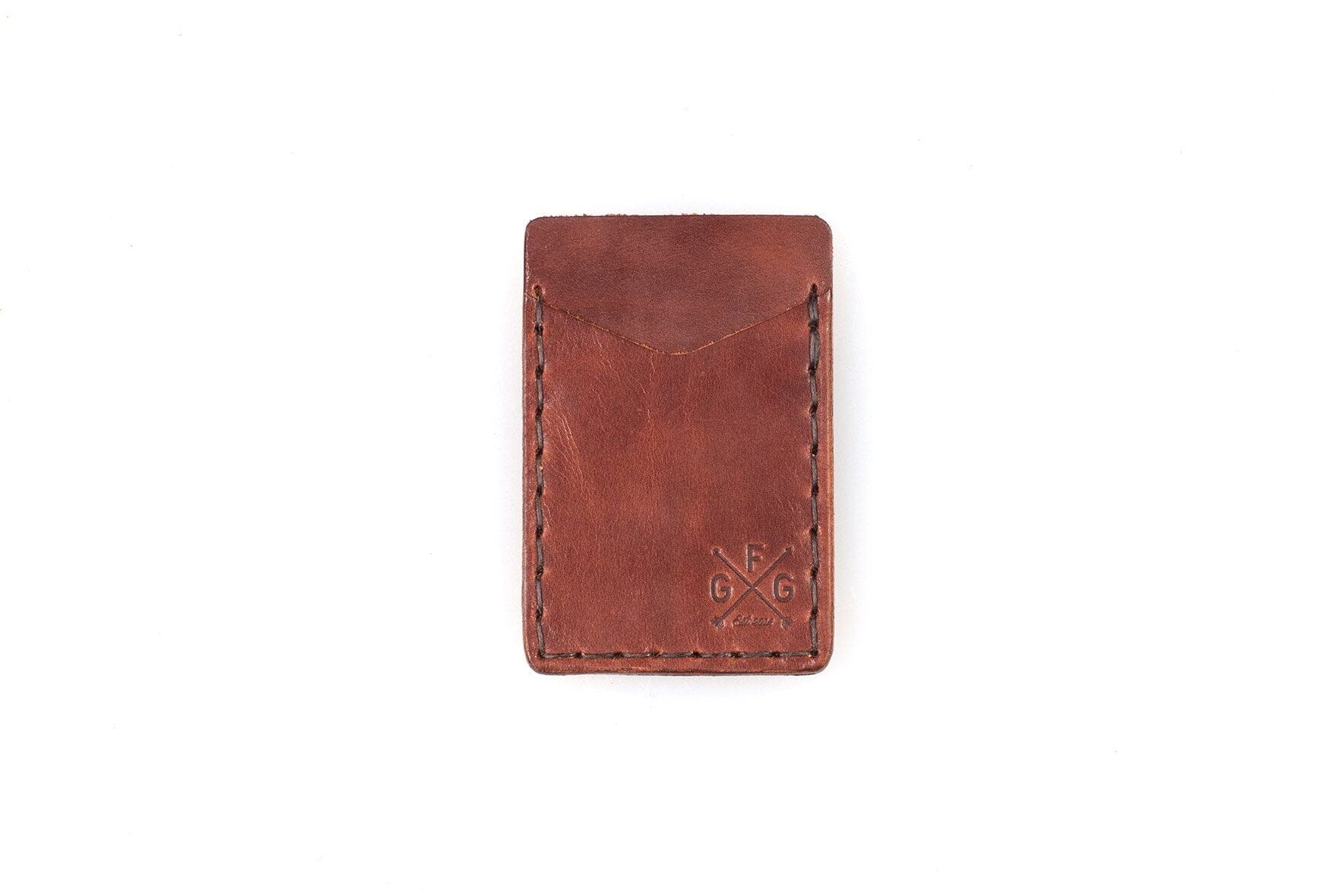 SLIM LEATHER CARD WALLET WITH MAGNETIC MONEY CLIP (RTS)