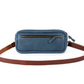 LEATHER FANNY PACK / LEATHER WAIST BAG - DELUXE - SMOKEY BLUE