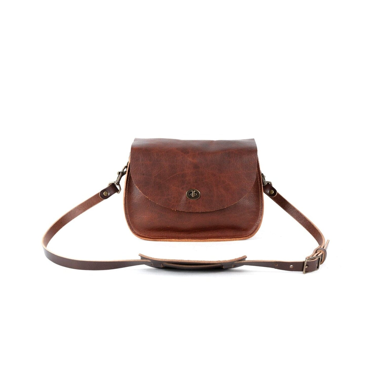 VIVIAN SATCHEL LEATHER CROSSBODY DELUXE - WHISKY BISON