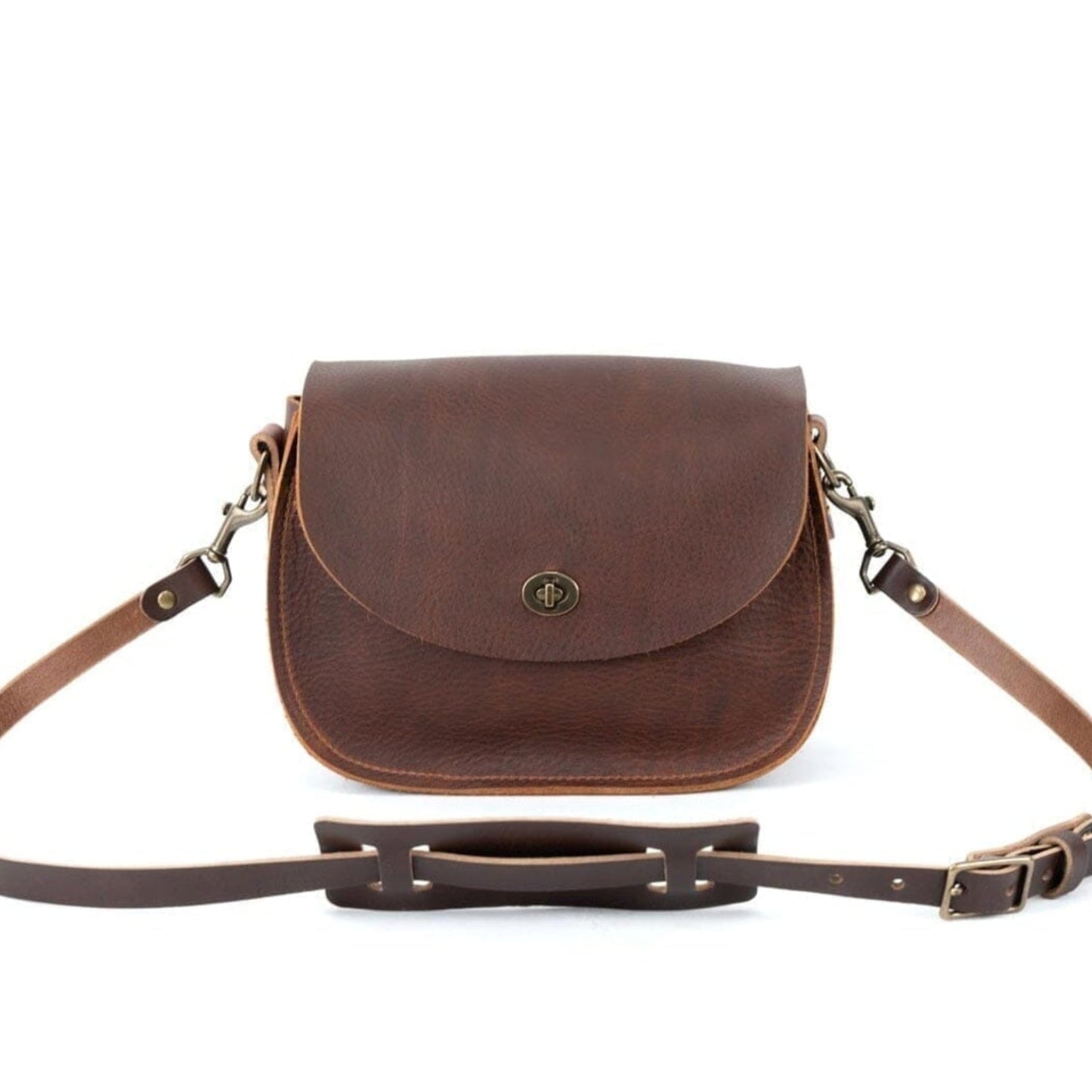 VIVIAN SATCHEL LEATHER CROSSBODY - SMOKEY BLUE