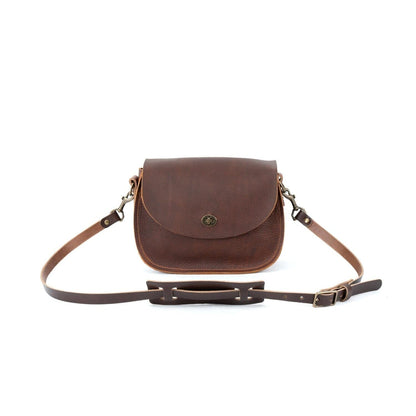 VIVIAN SATCHEL LEATHER CROSSBODY DELUXE - SMOKEY BLUE