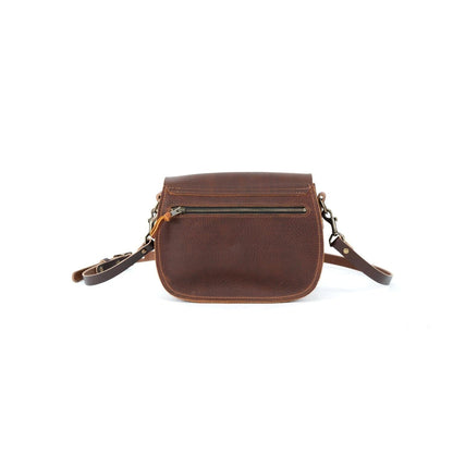 VIVIAN SATCHEL LEATHER CROSSBODY DELUXE - SMOKEY BLUE