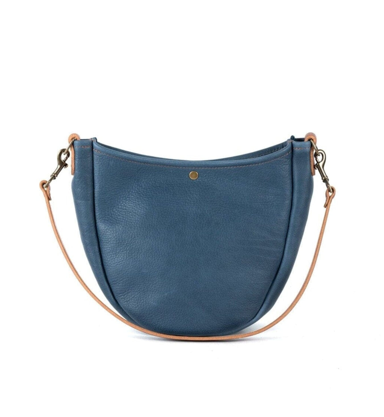 CELESTE LEATHER HOBO BAG - SMOKEY BLUE