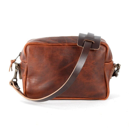 SARAH LEATHER CROSSBODY - LARGE - WHISKY BISON