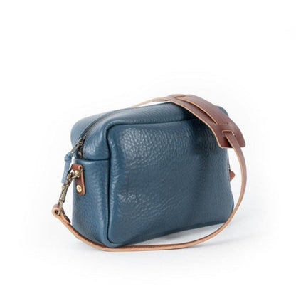 SARAH LEATHER CROSSBODY - MEDIUM - SMOKEY BLUE