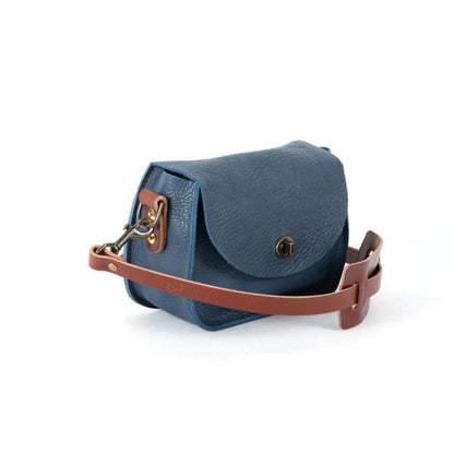 VIVIAN SATCHEL LEATHER CROSSBODY - SMALL - SMOKEY BLUE