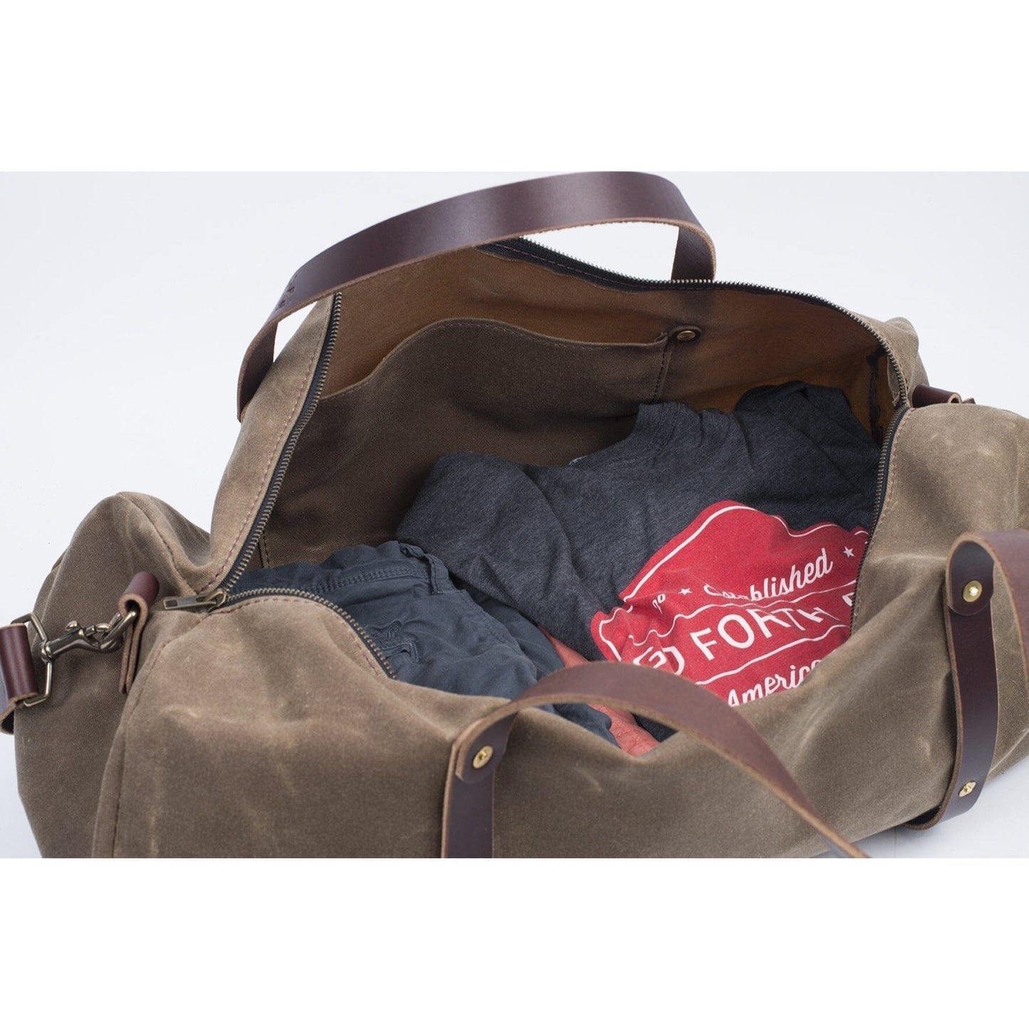 WILLIAM WAXED CANVAS DUFFLE BAG
