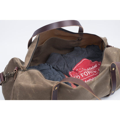 WILLIAM WAXED CANVAS DUFFLE BAG